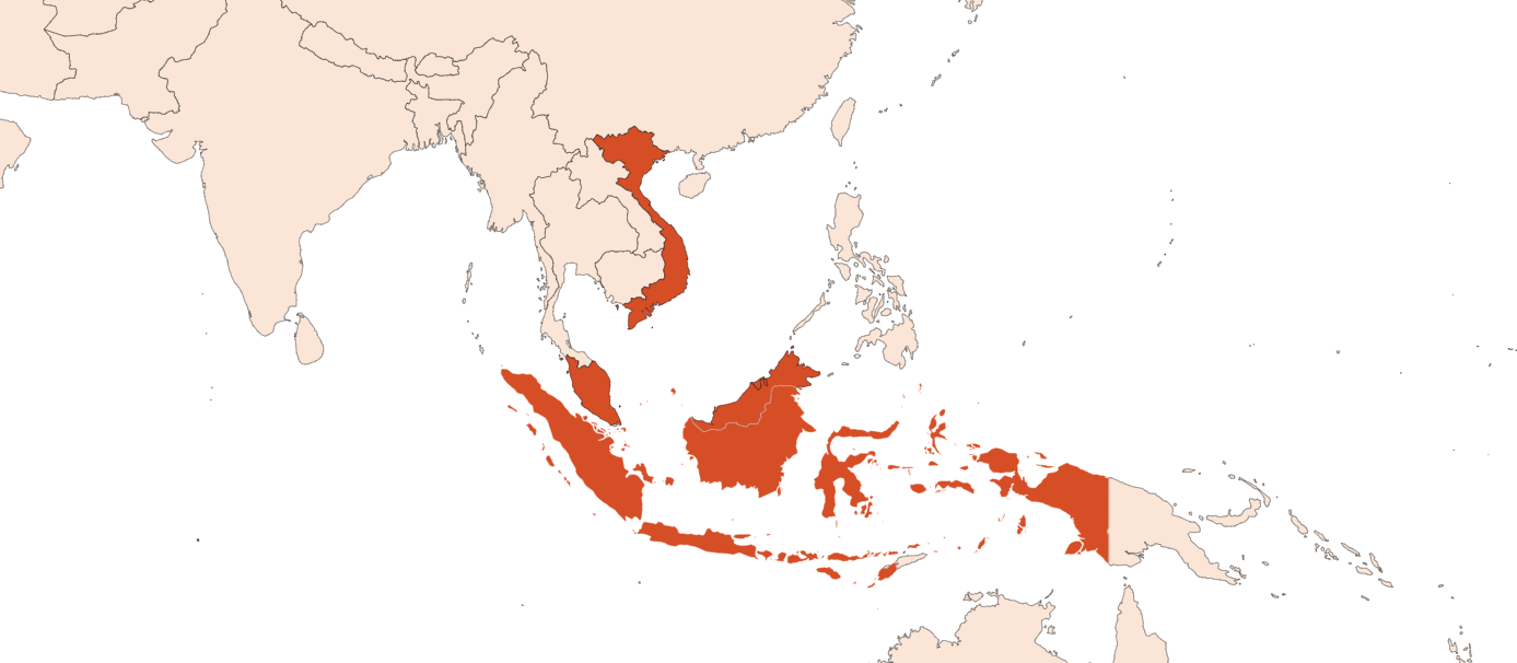 Map for Cajeput HE (N° CAS 8008-98-8)​