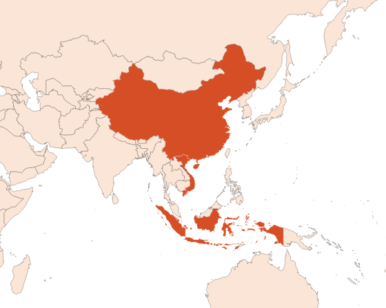 Map for Cannelle Chine HE (N° CAS 8007-80-5)​