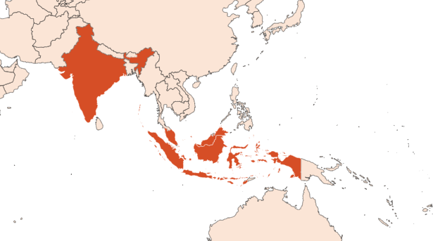 Map for Cubèbe poivre CO2 (N° CAS 90082-59-0 // 8007-87-2)​