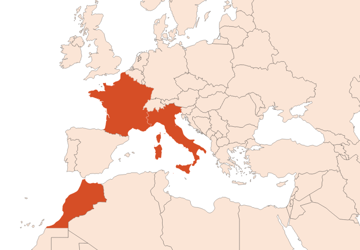 Map for Genêt Absolue (N° CAS 129316-65-0)​