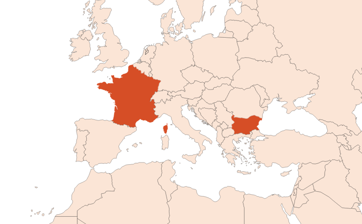 Map for Lavande HE (N° CAS 8000-28-0)​