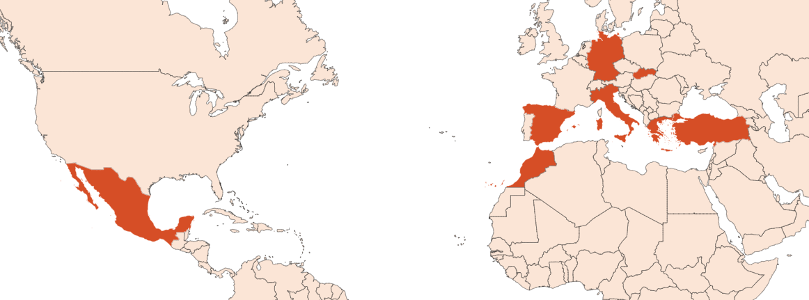 Map for Origan HE (N° CAS 8007-11-2)​