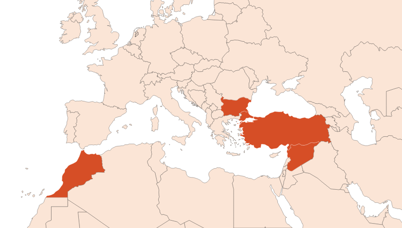 Map for Rose de Damas Absolue (N° CAS 8007-01-0)​