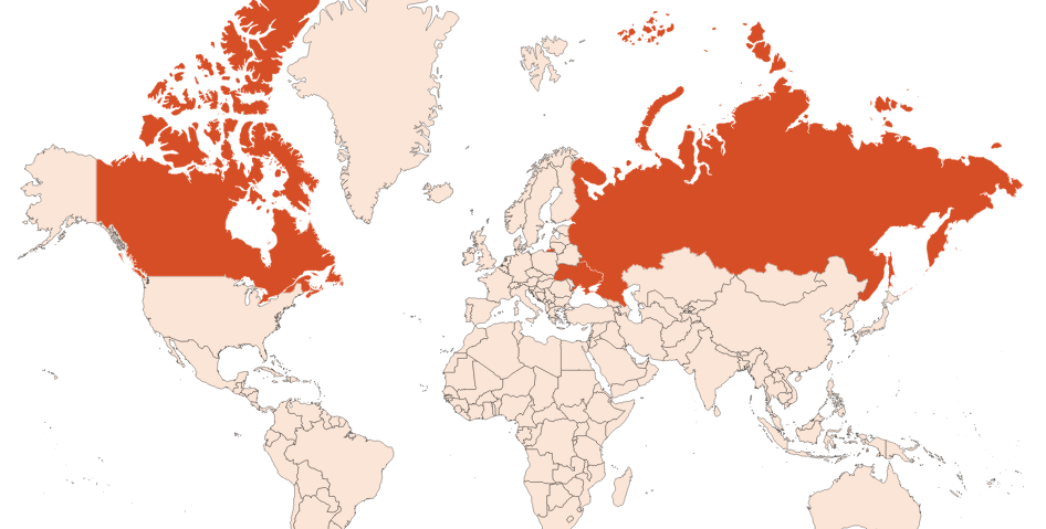 Map for Siberian Pine EO (CAS N° 8021-29-2)​