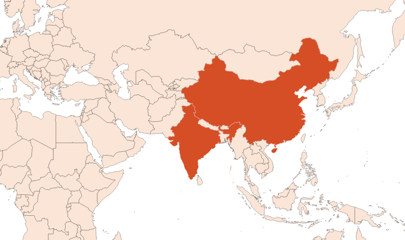 Map for Thé au Jasmin CO2 (N° CAS 68916-73-4)​