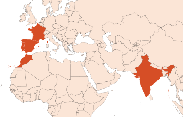 Map for Thym Blanc HE (N° CAS 8007-46-3 // 84929-51-1)​